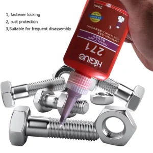 Threadlocker 222 Red Low Strength 10ml 50ml Anaerobic Screw Glue Anti Vibration Anti Loosening for Hardware 263 271 243 290