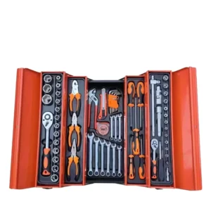 Three Layer Foldable High Carbon Steel Hand Powered Tool Box Set Adjustable Wrenches 1 2 Sockets 4 40 Standoffs Rolling Case
