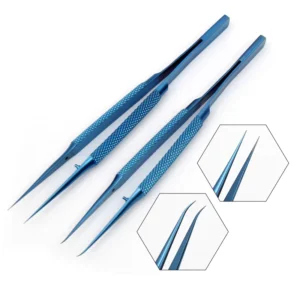 Titanium Alloy 0.15mm Fine Tip Curved Tweezers for Mobile Phone Repair Flying Line Tweezers Fingerprint Industrial