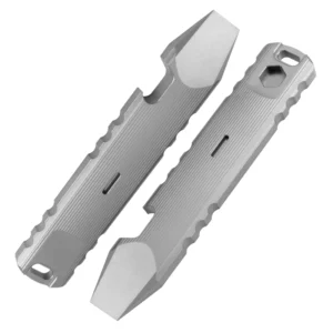 Titanium Alloy Mini Crowbar Multi Function EDC Pry Bar Keychain Utility Tool with Bottle Opener for Outdoor Survival