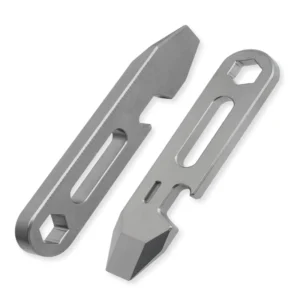 Titanium Alloy Mini Crowbar Multi Function EDC Pry Bar Keychain Utility Tool with Screwdriver Slot for Outdoor Survival