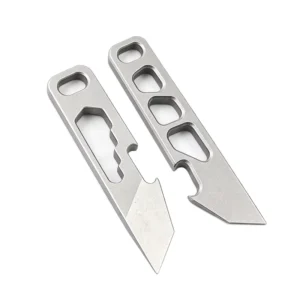 Titanium EDC Pry Bar Multi purpose Crowbar Bottle Opener Keychain Mini EDC Pocket Tool Fishing Tackle Fishing Tool Accessories