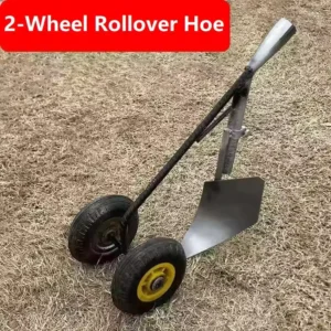 Two wheel Three in one Forged Carbon Steel Agricultural Machinery Tillage Hand Hoe Garden Grassland Weeding Soil Excavation Tool
