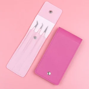 Ultra Fine Tip Eyelash Tweezers Professional Curved Straight Lash Tweezers for Individual Eyelash Extension