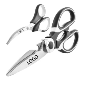 Ultra Sharp Heavy Duty Stainless Steel Kitchen Shears 5 Blade Stainless Steel PP Handle Dishwasher Safe Multipurpose Scissors