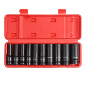 Universal 10pc 1/2 Drive Deep Impact Socket Set Vehicle Tools Hand Tool Kit