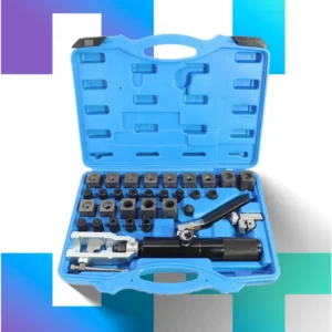 Universal Hydraulic Brake Flaring Tool Set with Tubing Cutter 45° Double Tube Flaring Tools for Copper Lines