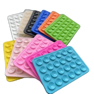Universal Leather Case Factory Direct Mobile Phone Silicone Suction Cup Square Single sided 12 Grain Suction Cup Car Holder