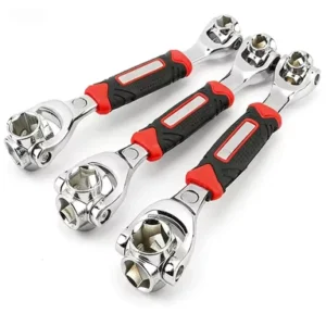 Universal Multi Function Wrench Socket Customizable OEM Hand Tools Chrome Finish Steel Material Industrial Grade 1000lb in