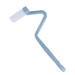V Shaped Portable Plastic Toilet Brush Scrubber Curved Cleaning Brush