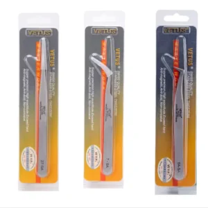 VETUS SA Series Tweezer Stainless Steel Hyperfine High Precision Antimagnetic Anti Acid Tweezers for Eyelash Extension