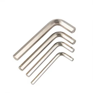 WEST Industrial Metric Imperial Allen Key Wrench Inch Short L Type Hex Key Nickel Plated Finish for Automotive Machinery Use