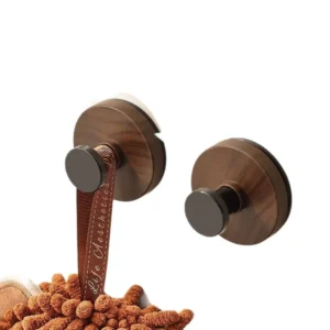 Walnut Vintage Style Strong Adhesive Hook No Drill Plastic Suction Cup for Bathroom Living Room Strong Load Bearing Traceless