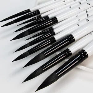 Watercolor Paint Brushes Round Headed China Artist Painting Brush High Quality with Protect Bag Packaging