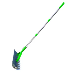 Wide Garden Yard Tools for Cleaning Dead Grass Lawn Thatching Rake Grass with Stainless Steel Handle Lawn Loosening Soil Rake