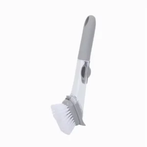 Window Cleaning Brush Refillable Liquid Dish Cleaning Brush with Replaceable Brush Head