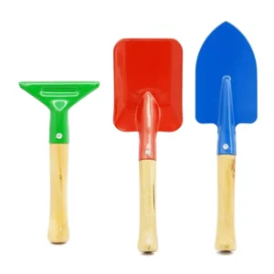 Winslow & Ross Vde Custom Outdoor 3 Pieces Mini Gardening Tool Set Wooden Handle Kids Hand Tool Set
