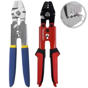 Wire Cable Crimping Tool Cutter Crimper Plier Wire Rope Crimp Sleeve Pliers Barrel Ferrule Crimping Sleeve Wire Crimper Tool