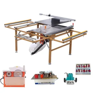 Wood Cutting Machine Woodworking Circular Saw Double Blade Sliding Table