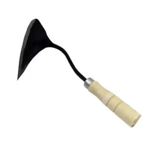 Wood Handle Carbon Steel Curved Plow Triangular Garden Agricultural Hoe Multi purpose Korean Dry Hoe Weeding Sickle OEM Manual