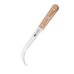 Wood Handle Sickle Banana Knife with Stainless Steel Blade Eco Friendly Durable for Multi Purpose Banana Cutting