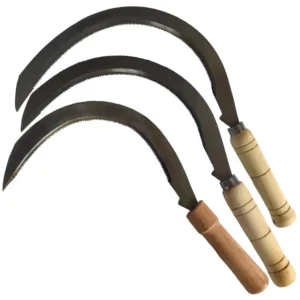 Wooden Handle Sickle for Outdoors for Cutting Grass and Wheat Factory Farming Tool