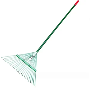 Wooden Leaf Scoops plastic Hand Rakes with Steel Tube Handle ergonomic Large Hand Garden Hand Rake