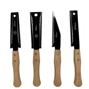 Woodwork Garden Saw Cutting Hunting Double-Edged Pull Saw 17 TPI Replacement Blades Wood Handle 4pcs 6Inch Japanese Hand Saw Set