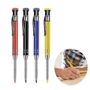 Woodworking Solid Carpenter Marking Pencil Long Nib Deep Hole Mechanical Pencil Marker Tool Engineering Woodworking Pen