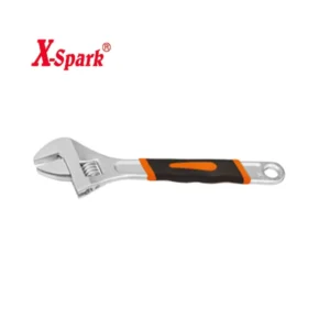 X Spark Industrial Grade Carbon Steel High 6 8 10 12 Inch Adjustable Wrench Serrated Jaw 80 Lb ft Torque Wide Opening Chrome OEM