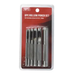 YUTE Hand Tool 6pcs Set of Leather Hollow Punch & Hole Punch