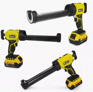 Yellow 20V Lithium Battery Brushless Cordless Electric Caulking Gun Cement Glass Adhesive Glue Industrial Professional Electric