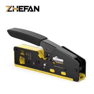 ZHEFAN Multifunctional 6p 8p Wire Cable Crimper Stripper Cutter Pliers Network Cat6 Cat7 Rj45 Pass Through Ez Crimping Tool