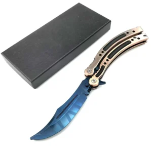 Zinc Alloy Unsharpened Butterfly Practice Knife Safety Training Balisong for DIY Customization and Flip Training